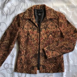 Vintage 70’s Style Carpet Wallpaper Print Blazer